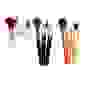 Набор кистей для макияжа 5шт, пластик, синтетич.нейлон, 16см, 3 цвета