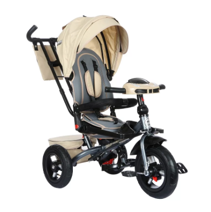 Трехколесный велосипед SAFARI TRIKE 360 бежевый, надув колеса 12\"/10\", со светом и музык