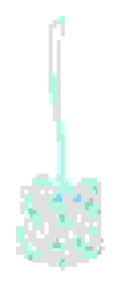 Ерш туалетный &quot;Пирамида&quot; квадратный (с подст.)(голуб.)