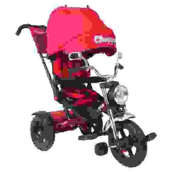 Трехколесный велосипед CHOPPER-TRIKE Красный надув колеса 12\"/10\", поворот сидение, фара