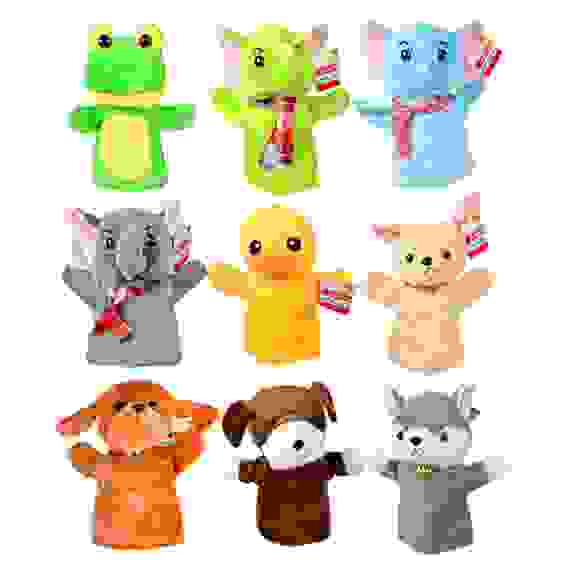 Игрушка мягкая на руку, полиэстер, 22х22х6см, 10 дизайнов МЕШОК ПОДАРКОВ