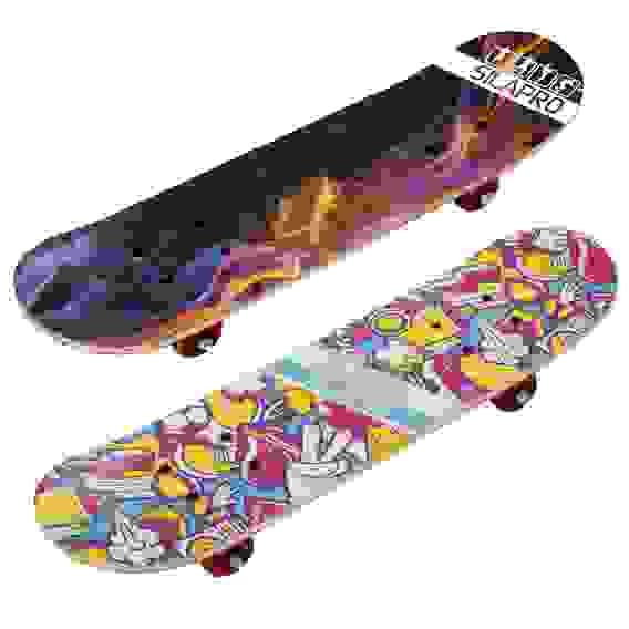 Скейтборд 61х15см P241-243 (пласт. крепеж, 5030PVC) макс. нагрузка 30кг SILAPRO