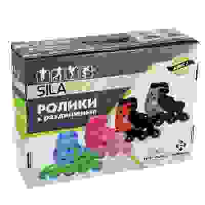 Акция!Коньки роликовые раздвижные база пластик, колеса ПВХ SILAPRO S:31-34, 4 цвета