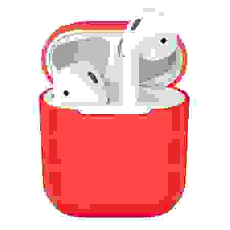 Силиконовый кейс подходит для AirPods красный ISA (гарантия 2 недели)