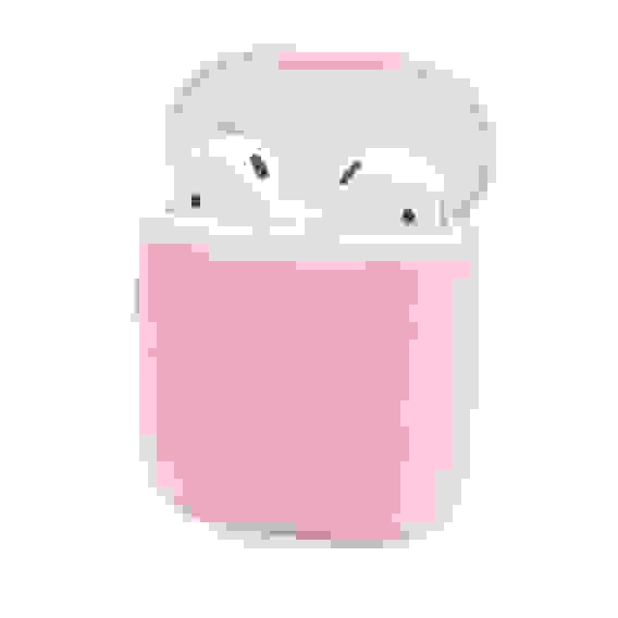 Силиконовый кейс подходит для AirPods светло-розовый ISA (гарантия 2 недели)