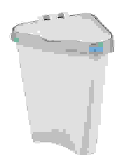 Контейнер для мусора 7л угловой (св.бежево-синий)