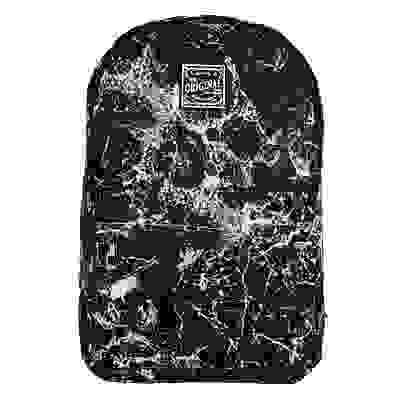 Рюкзак подростковый 45x32x15см, 1 отд, 3 кармана, нейлон, серый с рисунком