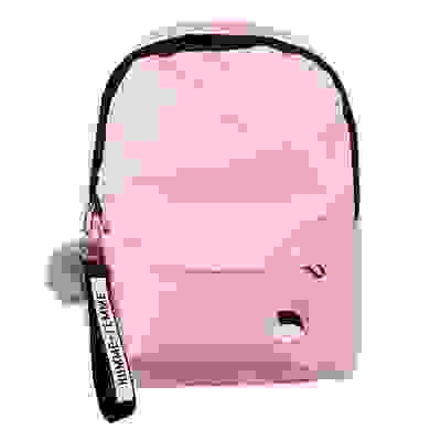 Рюкзак подростковый, 40x30x20см, 1 отд., 3 кармана, брелок, аппликация, уплотненные лямки, голубой