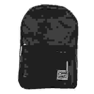 Рюкзак подростковый, 40x28x16см, 1 отд., 3 кармана, уплотненные лямки, "сияющий" нейлон, черный