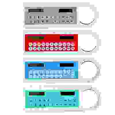 Калькулятор-линейка 8-разр.с лупой и транспортиром, солн.питание, 4,5х13,3см, 4 цвета