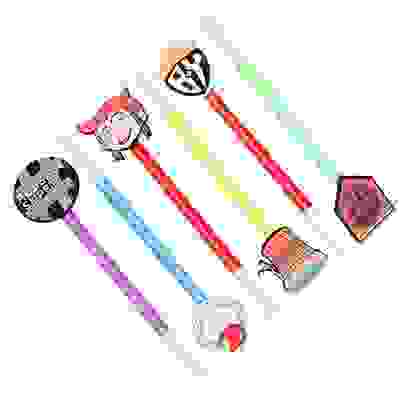 Ручка шариковая синяя с резиновым топпером 0,7мм, пластик, каучук, 6 дизайнов BY