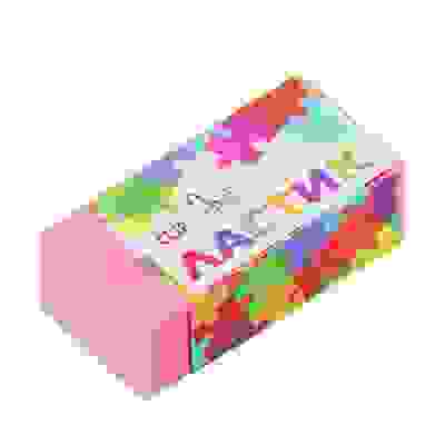 Ластик прямоугольный 3x1,5x1,1см, в картон. держателе, 4 цвета, термопластичная резина ClipStudio