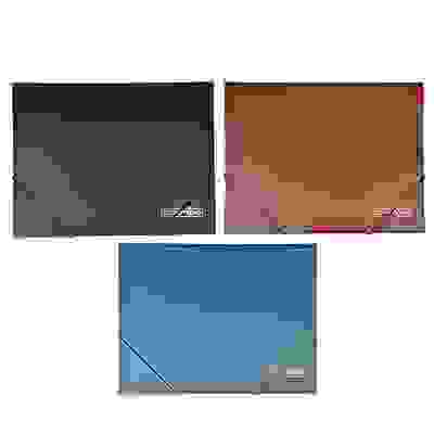 Папка A4 с резинкой, 500мкм, пластик, 3 цвета ClipStudio