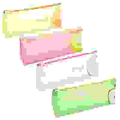 Пенал силиконовый "Фрукты" треугольный, 21x8x4см, 3 дизайна, в жесткой ПВХ упаковке с подвесом