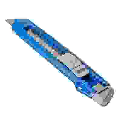 Нож канцелярский средний, лезвие до 18мм, 15,5x3см, ассорти 4 цвета, в пакете