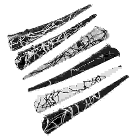 Набор заколок-зажимов для волос 6шт, металл, 7,5см, черно-белые