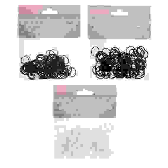 Набор резинок 95-100шт, d1,5см, силикон, 3 цвета