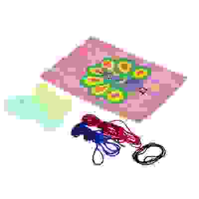 Аппликация нитками, нитки, картон, пластик, 17х30х0,3см, 4 дизайна