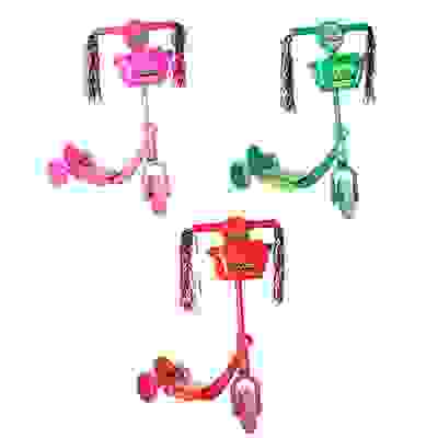 Самокат складной 3-х колес., колеса ПВХ d14см/11см, металл, до 40кг, 4 цвета, KM-071 SILAPRO