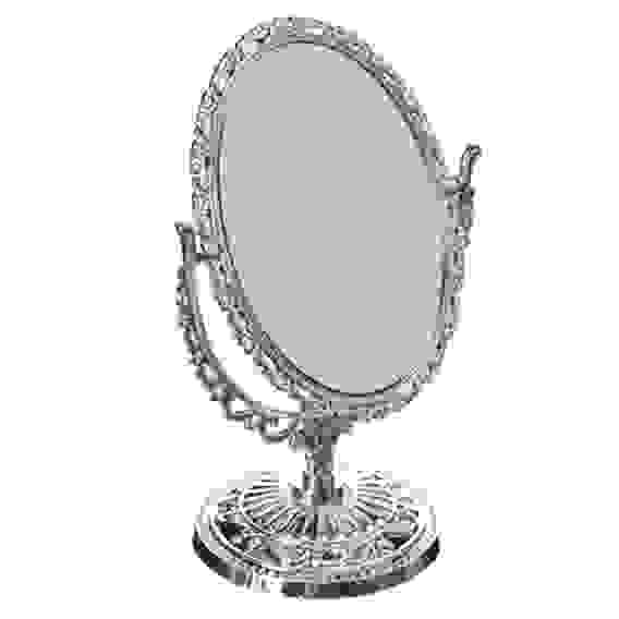 Зеркало настольное овальное, 20х12,5см, пластик, стекло, 3-4 цвета, 0818