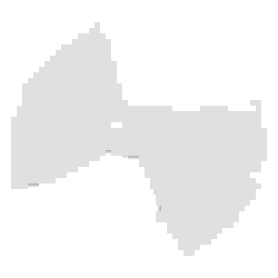 Бант школьный на резинке, 13см, полиэстер, пластик, белый, #Б-02