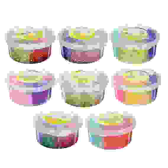 Слайм, в наборе 4 цвета, 8,5х4см, полимер, 2 дизайна, 6-8 цветов