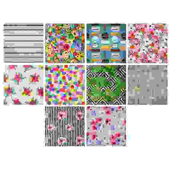 Бумага упаковочная мелованная, 67,2х99 см,10 дизайнов