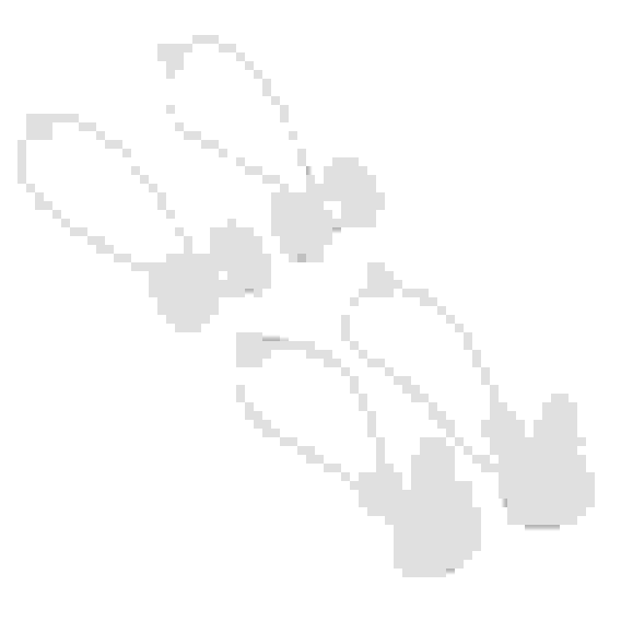 Набор резинок для волос 2шт, полиэстер, пластик, 4 дизайна, #64