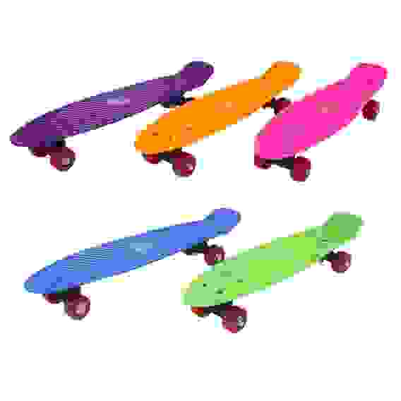 Скейтборд 56х15см, ABS пластик, (пласт. крепеж 5036, PVC 608Z), макс.нагр. 30кг, SILAPRO М350-2