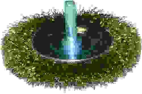 Щетка_крацовка д/дрели сталь плоская 63мм со шпилькой Промис