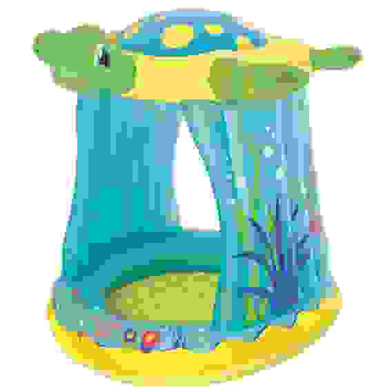 Бассейн надувной с навесом от солнца Черепашка 109*96*104 см, 26 л, Bestway 52219