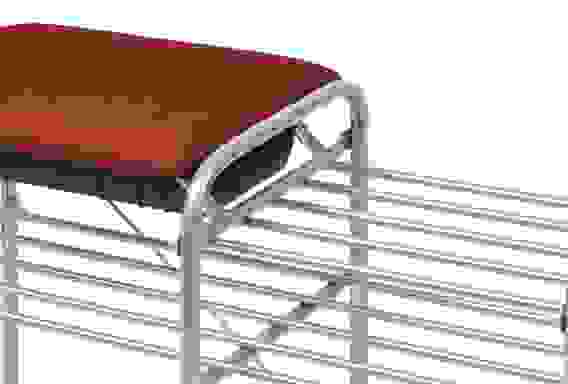 Этажерка \"Люкс 5\" (ЭТЛ5/5 серый-темно-красный)