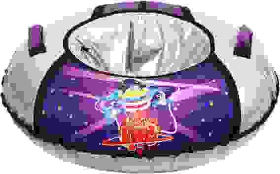 Тюбинг ТБ1КР-95 с рисунком Пришельцы (баклажан/серебро ТБ1КР-95/П2)