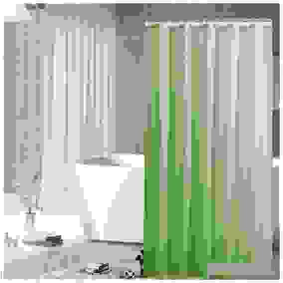 Штора для ванной 180х180 см зеленая