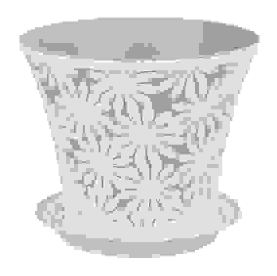 Кашпо &quot;Скарлетт&quot; 2л (серо-белый) (уп.24)