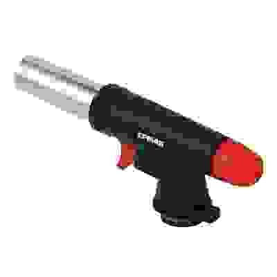 Горелка газ. с пьезо, цанг. захват, широкое сопло, пласт., латунь; 16х5,5х3,2см ЕРМАК