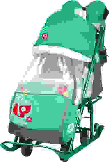 Коляска комбинированная \"Ника детям 7-2\" рис. с лисичкой изумруд НД7-2