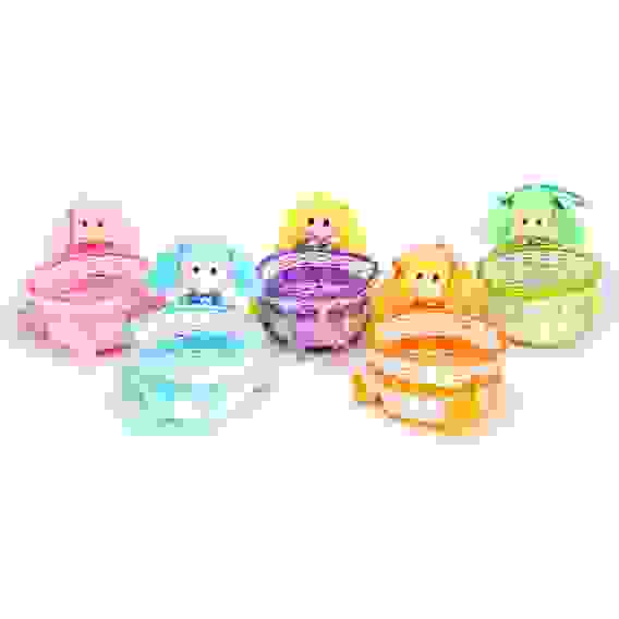 Корзинка декоративная, пластик, полиэстер, d15x9см, 5 цветов