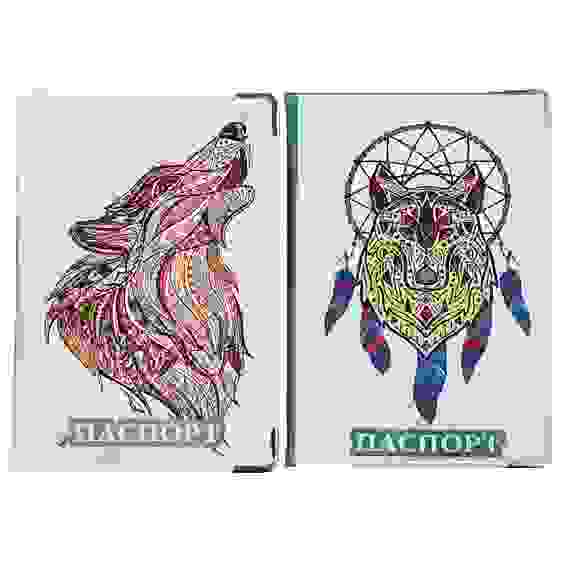 Обложка для паспорта ПУ, 13,7х9,6см, 2-4 дизайна, DC2018-4