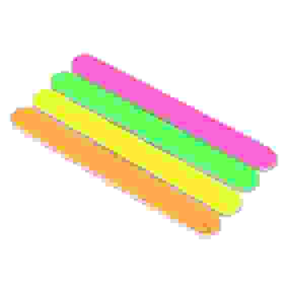 Пилка для ногтей полировочная 2-хсторонняя, 18см, ЭВА, 6 цветов, EMB03