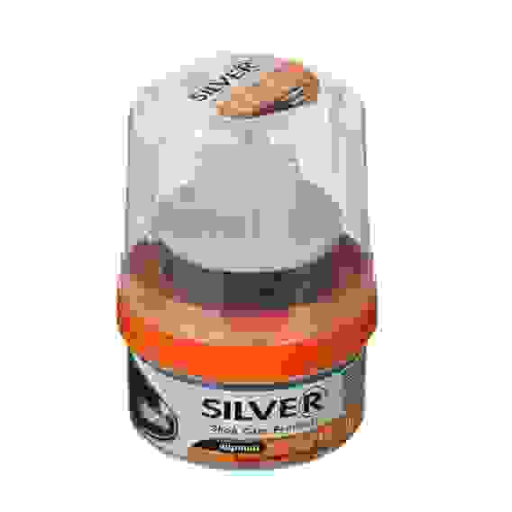 Крем-блеск для обуви, банка с губкой, 50мл, черный, SILVER 3005-01/2005-01