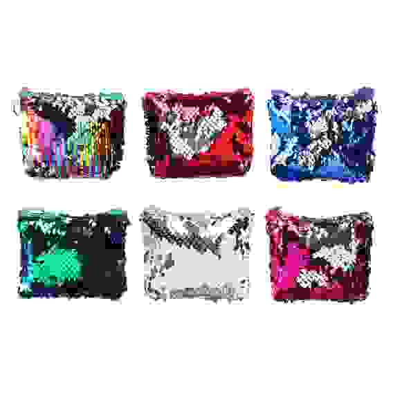 Сумочка для мелочи с пайетками, полиэстер, пластик, 11х8х3см, 6 цветов PAVO