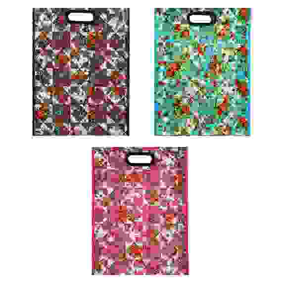 Сумка хозяйственная с вырубленной ручкой, полипропилен, нетканый материал, 32х42х10см, 3 дизайна