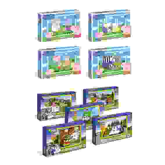 Пазл 15 деталей Мультфильмы, картон, 18х13см, 12-16 дизайнов ОРИГАМИ