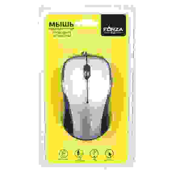 Компьютерная мышь проводная Классик, провод 1,25м, 4 цвета FORZA (гарантия 2 недели)