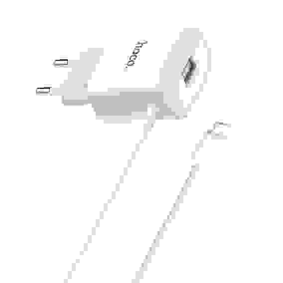Переходник СЗУ на USB 2.1A C61A HOCO белый (гарантия 2 недели)