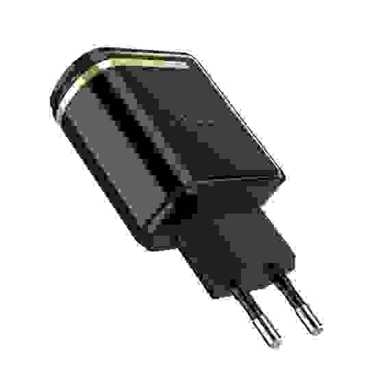 Переходник СЗУ на 2 USB C39A HOCO черный (гарантия 2 недели)