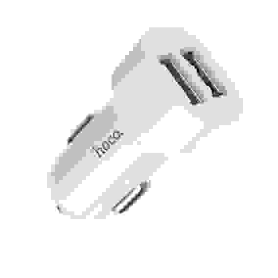 Переходник АЗУ на 2 USB 2.4A Z2A HOCO белый (гарантия 2 недели)
