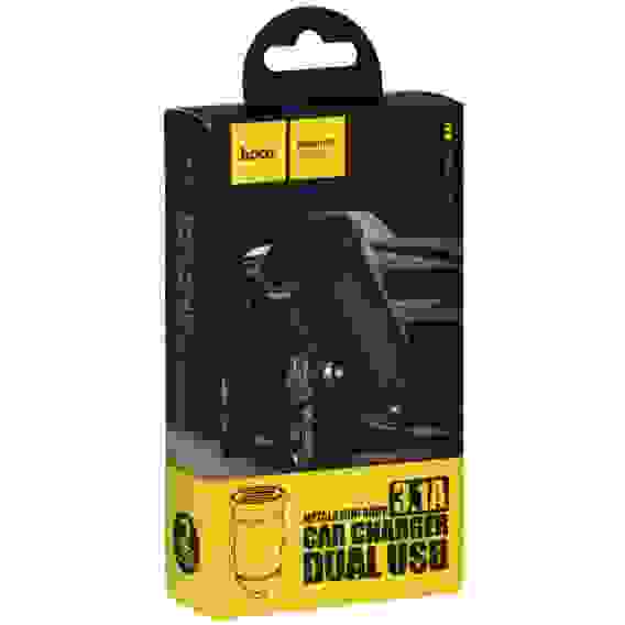 Переходник АЗУ на 2 USB 3.1A Z30 HOCO черный (гарантия 2 недели)