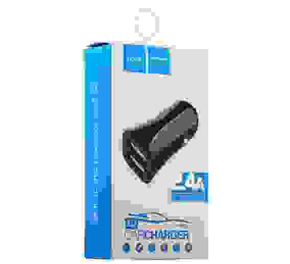 Переходник АЗУ на 2 USB 2.4A Z12 HOCO черный (гарантия 2 недели)